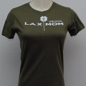 Lucky Lacrosse Lax Mom Women's Fitted Tee - Green | Sizes S, M, & L